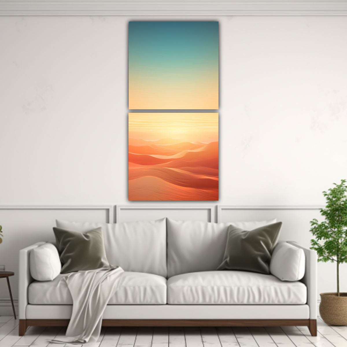 PAISAJE COSTERO INTENSO PARA CUARTO: PUESTA DE 40X80 CM - 2