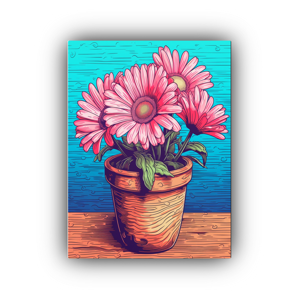 1 PIEZA DISEÑO HOGAR DECO CUADRO DE UNA MACETA 50X65 CM - 1