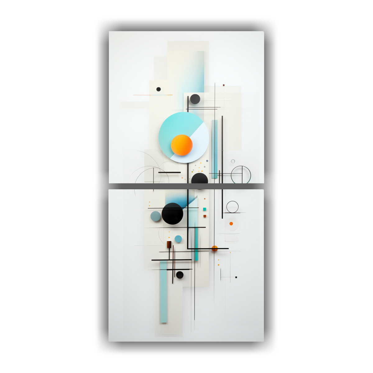 CONJUNTO 2 IMÁGENES ALEGRES ARTE ABSTRACTO AL 70X140 CM - 1