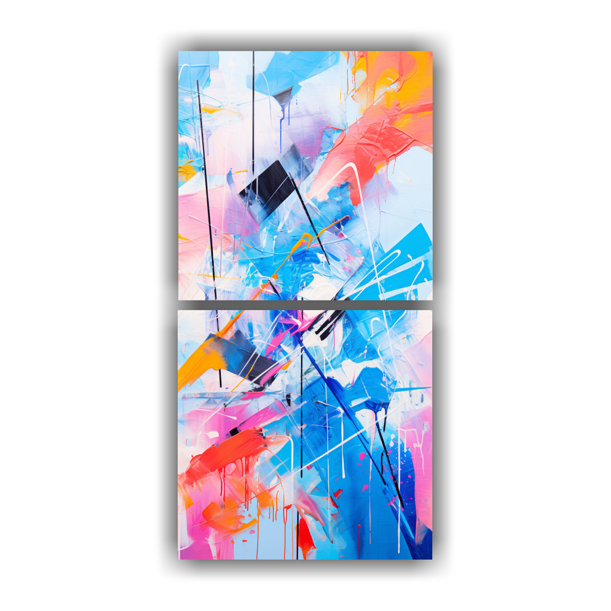 COMPOSICIONES MAJESTUOSAS: FUSIÓN ABSTRACTA DE 80X160 CM - 1