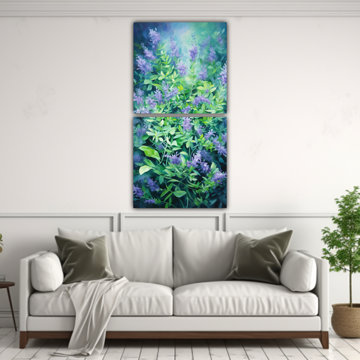 CUADROS VENTA VISION AROMAS HIERBAS PINTURA 20X40 CM - 2