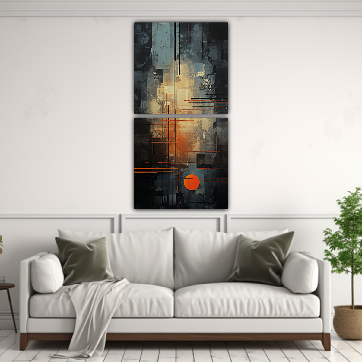 FONDO ABSTRACTO ESTILO LIENZO MODERNO CLÁSICO 60X120 CM - 2