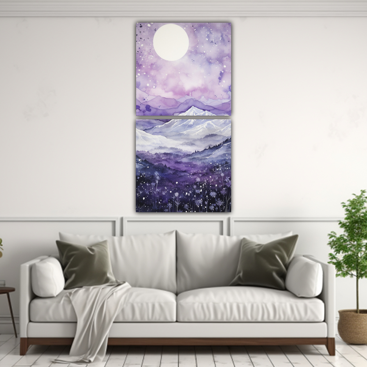 PAISAJE MONTAÑOSO CÁLIDO CON ESTILO ELEGANTE 40X80 CM - 2