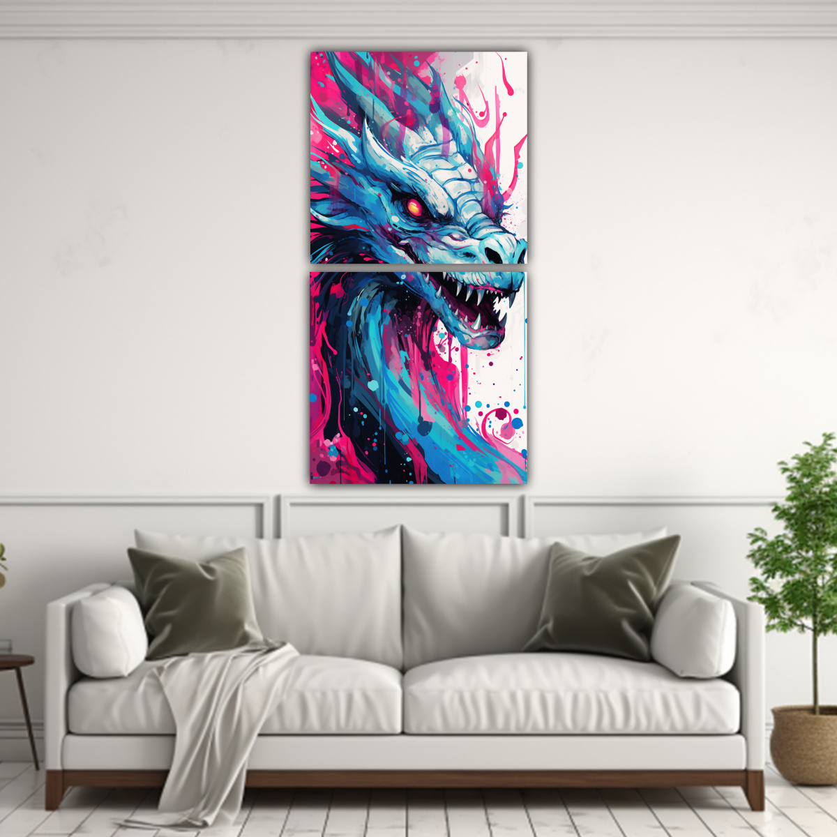 PINTURA DECORATIVA DOS ARTES VANGUARDIA ESCENA DE 50X100 CM - 2