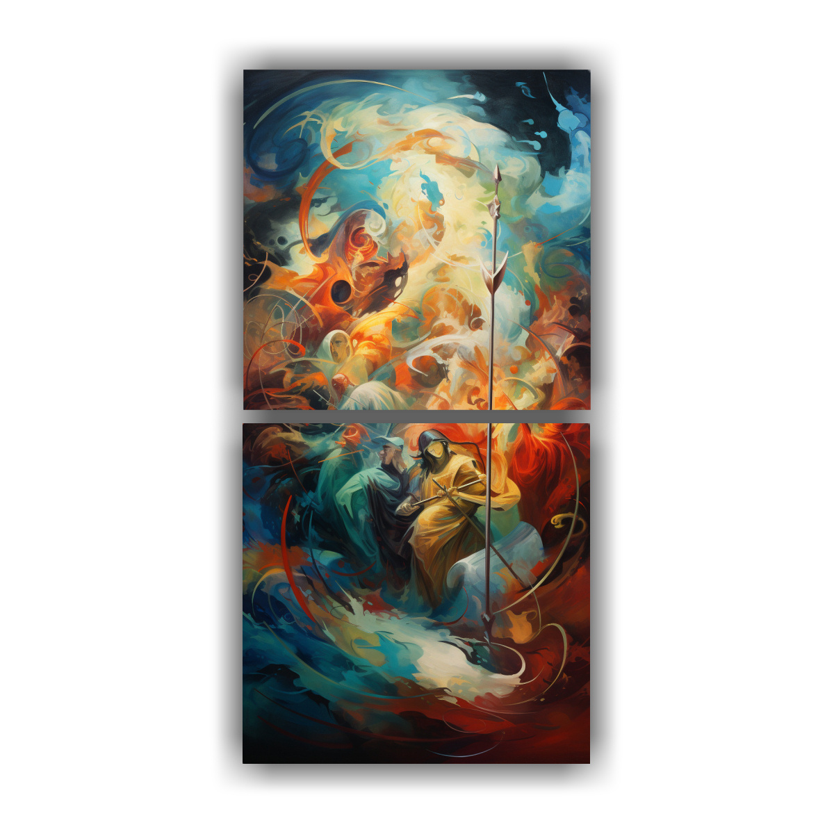 CUADRO DECORATIVO DE PROFUNDIDAD ABSTRACTA DE UN 70X140 CM - 1