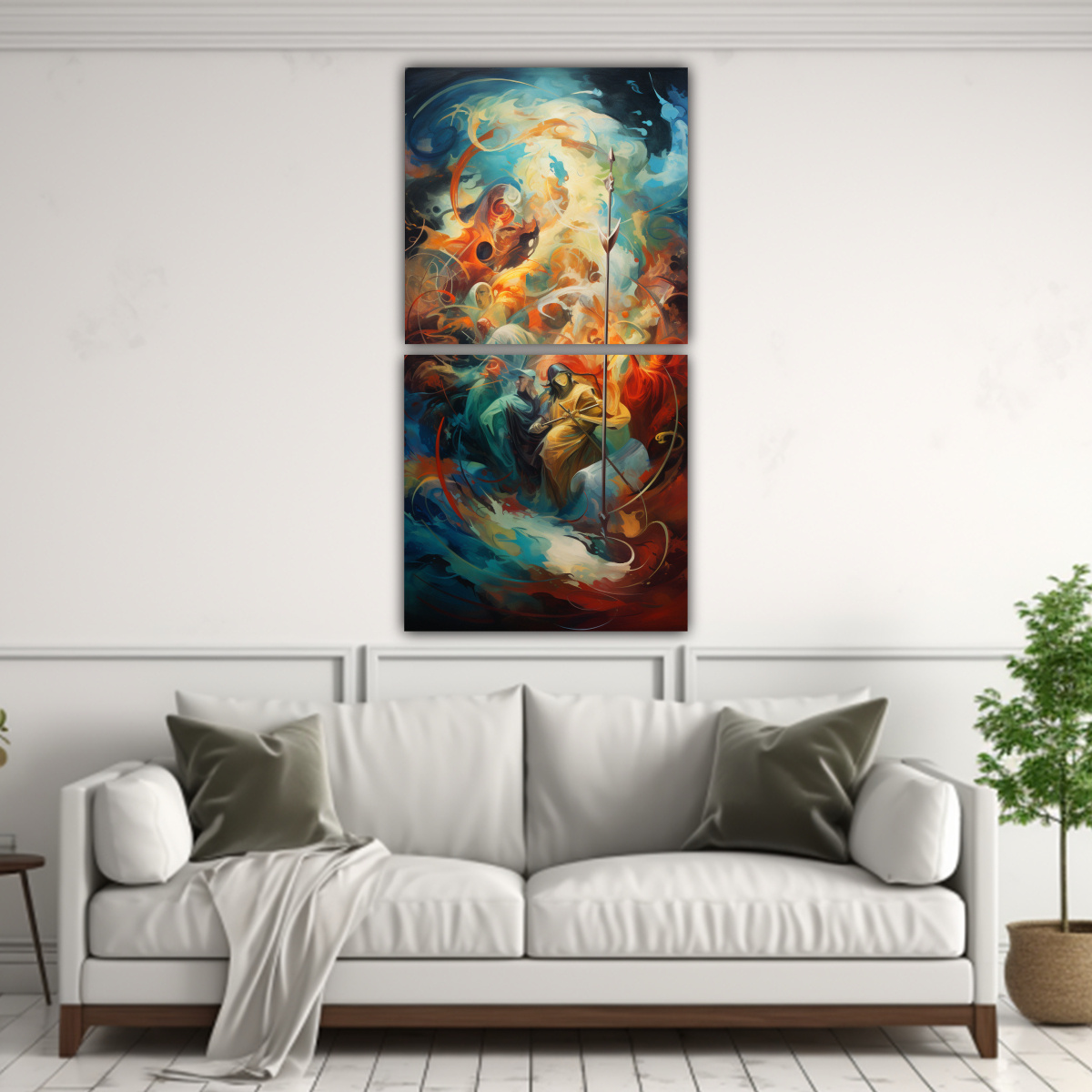 CUADRO DECORATIVO DE PROFUNDIDAD ABSTRACTA DE UN 70X140 CM - 2