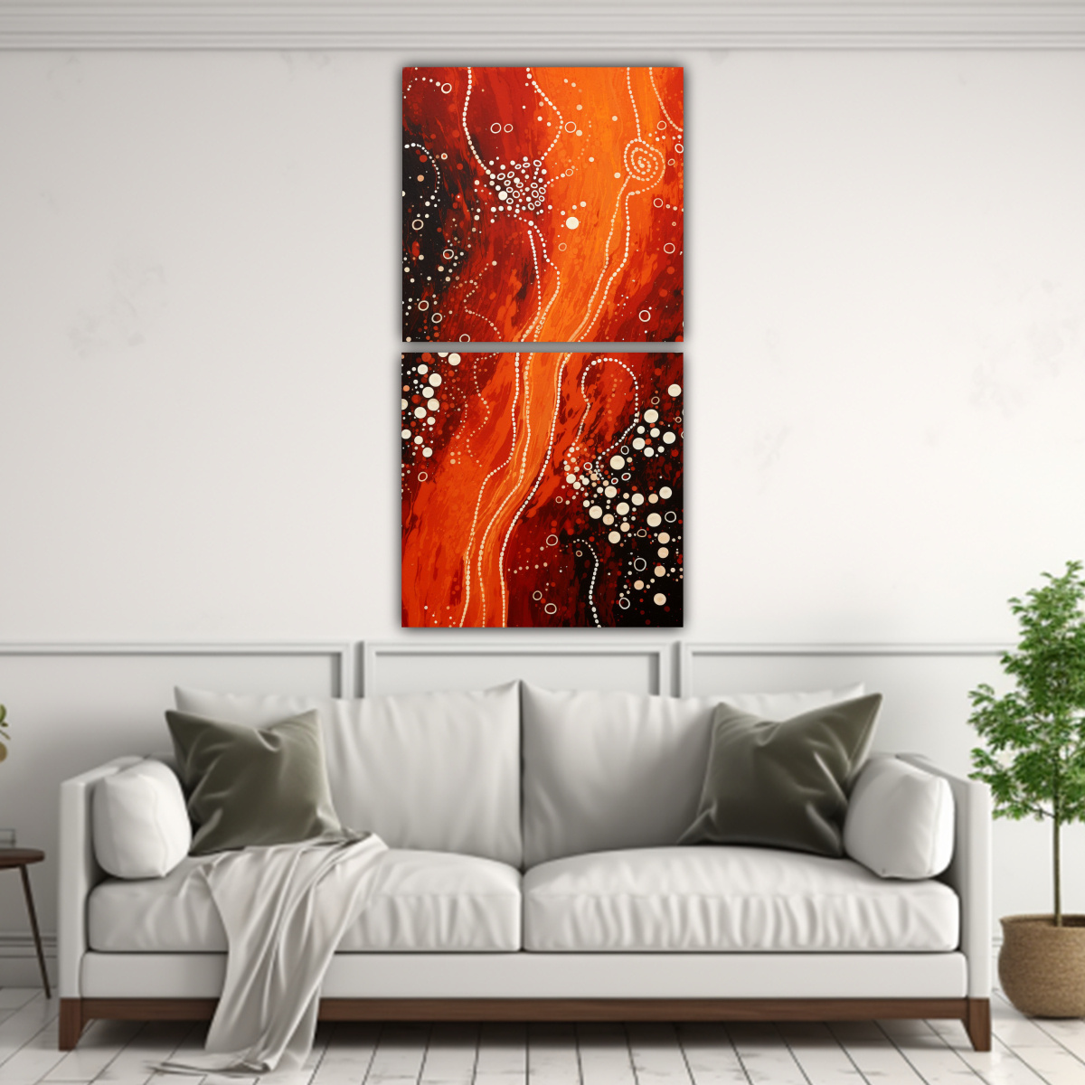 CUADROS ABSTRACCIÓN REFLEJO INTERPRETACIÓN 70X140 CM - 2