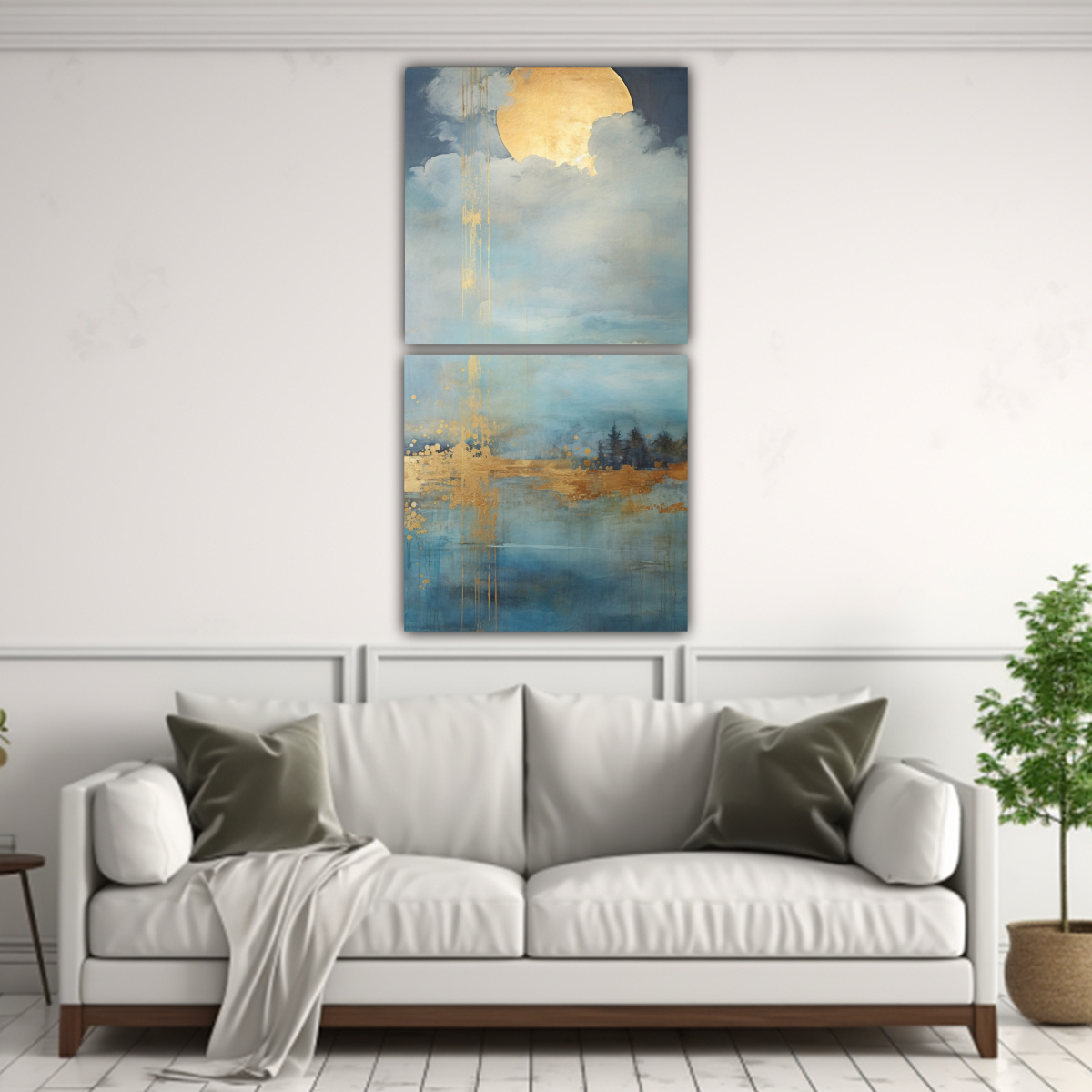 CONJUNTO 2 LIENZOS DIBUJO STREET ART CON ACUARELA 50X100 CM - 2