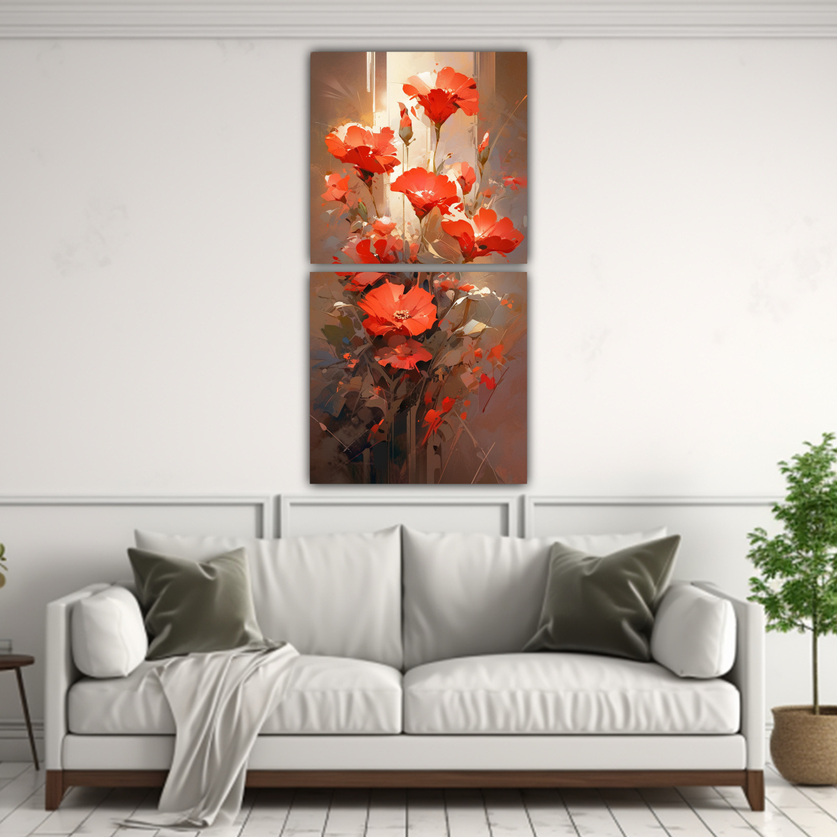 CONJUNTO 2 LIENZOS IMPRESO ELEGANCIA EN ROJO Y 20X40 CM - 2