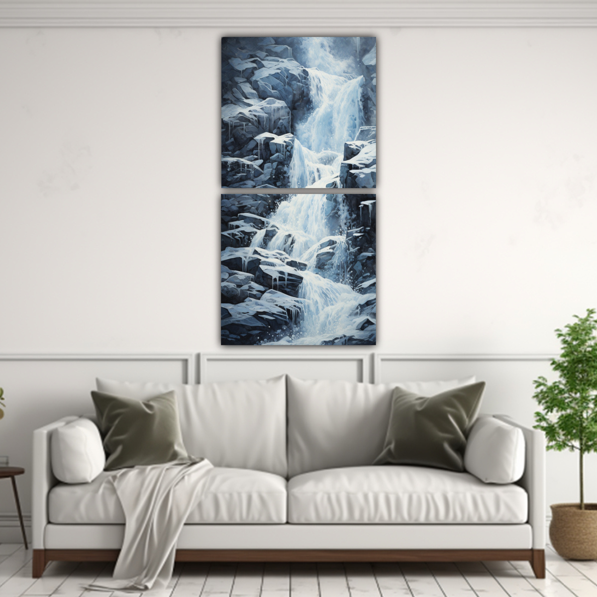 ARTE DE TELA SIMÉTRICA: BELLEZA ABSTRACTA DE UNA 80X160 CM - 2