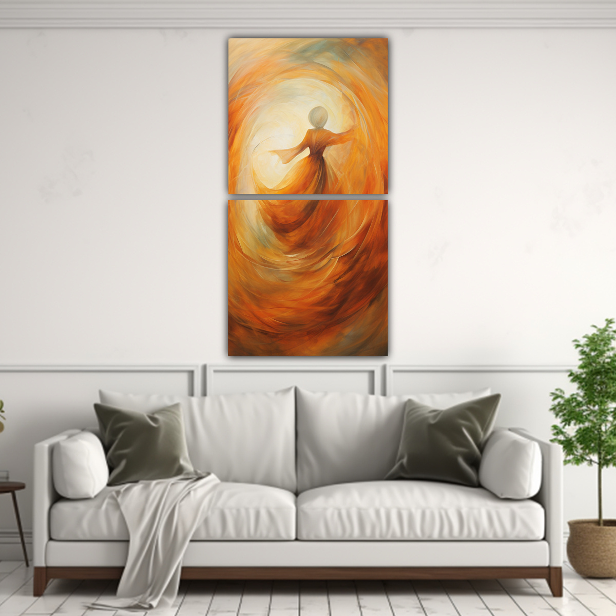 PINTURAS DECORATIVAS ABSTRACTAS INSPIRADAS EN LA 70X140 CM - 2