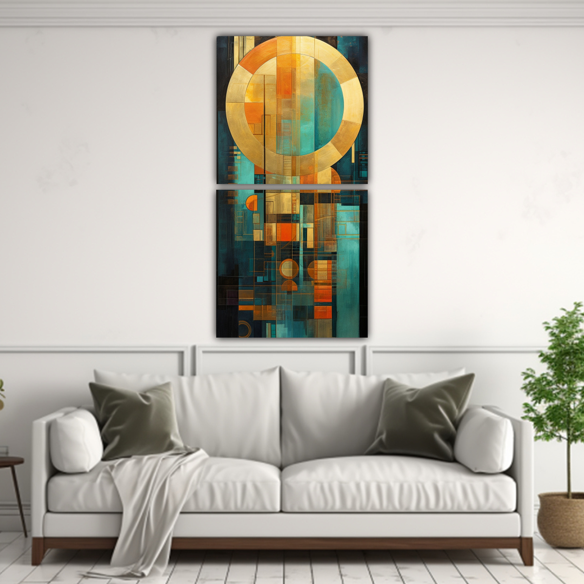 CUADROS DECORATIVOS ABSTRACTOS CON MOVIMIENTO 80X160 CM - 2