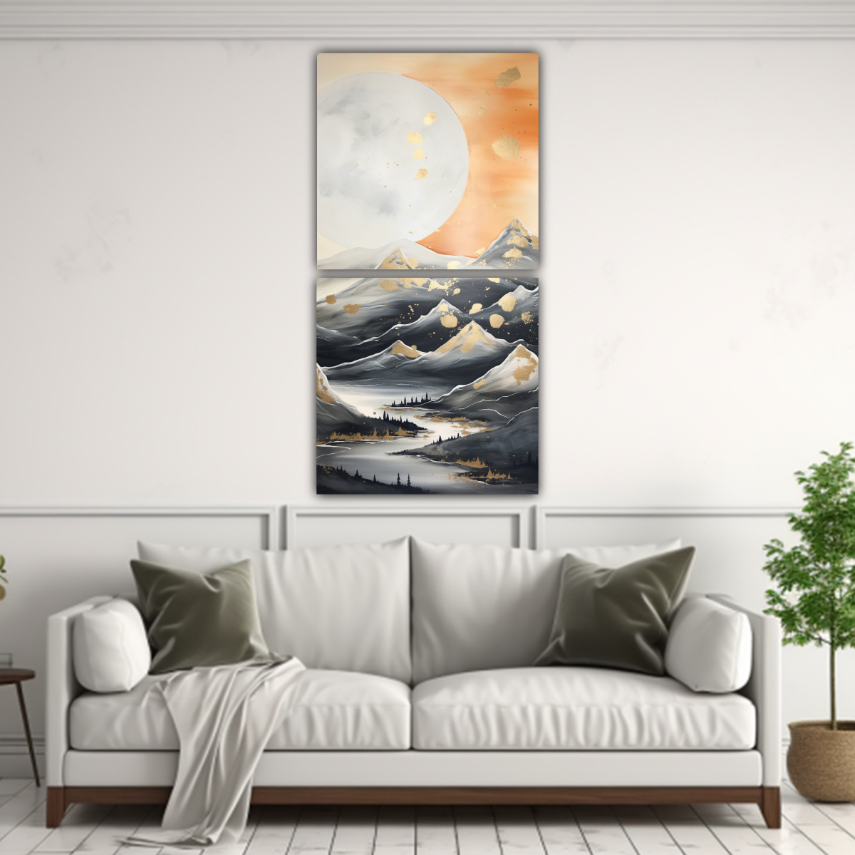 ARTE DE PARED PAISAJE MONTAÑA ELEGANTE VISIÓN 70X140 CM - 2
