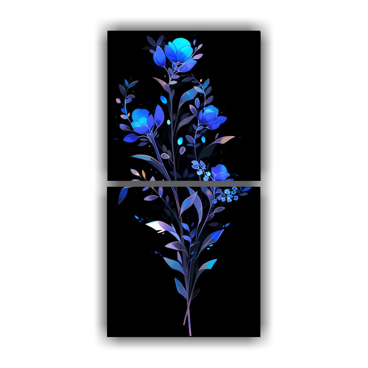 COMPOSICIONES IMAGEN CALIDEZ BLACK Y BLUE NEONOIR 30X60 CM - 1