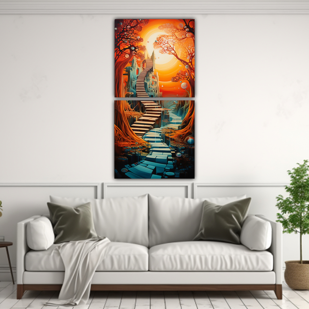PINTURAS DECORATIVAS ABSTRACTAS PARA INSPIRAR EL 40X80 CM - 2