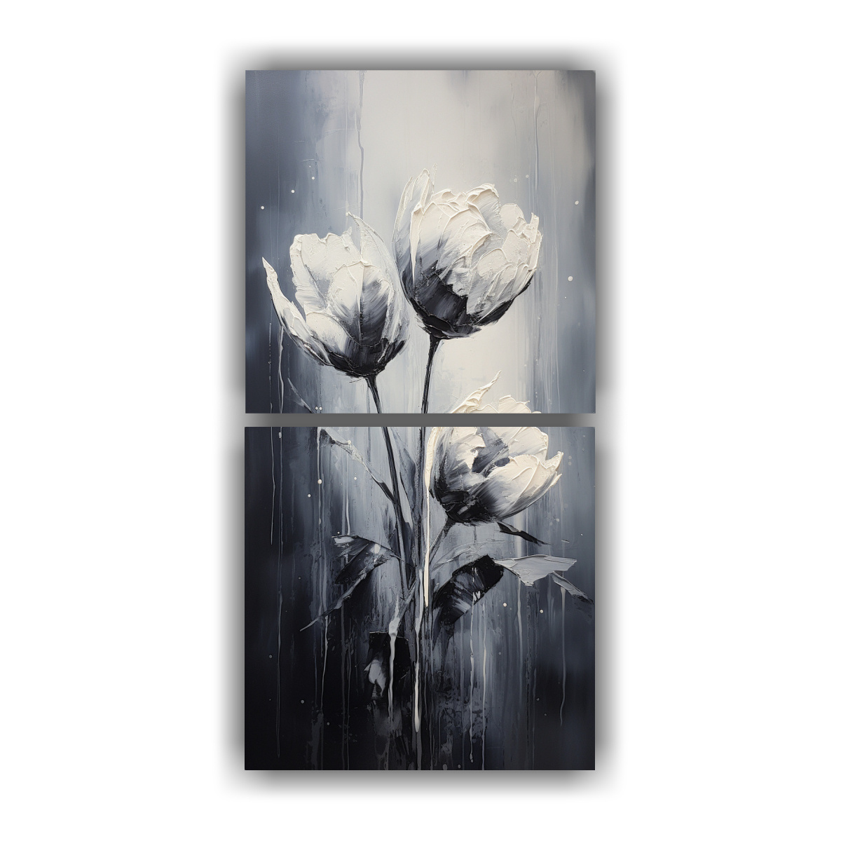 PINTURA EN TELA: DISEÑO PERSPECTIVA DE TULIPANES 70X140 CM - 1