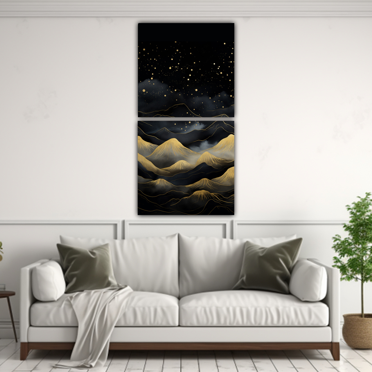 EQUILIBRIO VISUAL PAISAJE DE MONTAÑA CON ESTILO 50X100 CM - 2