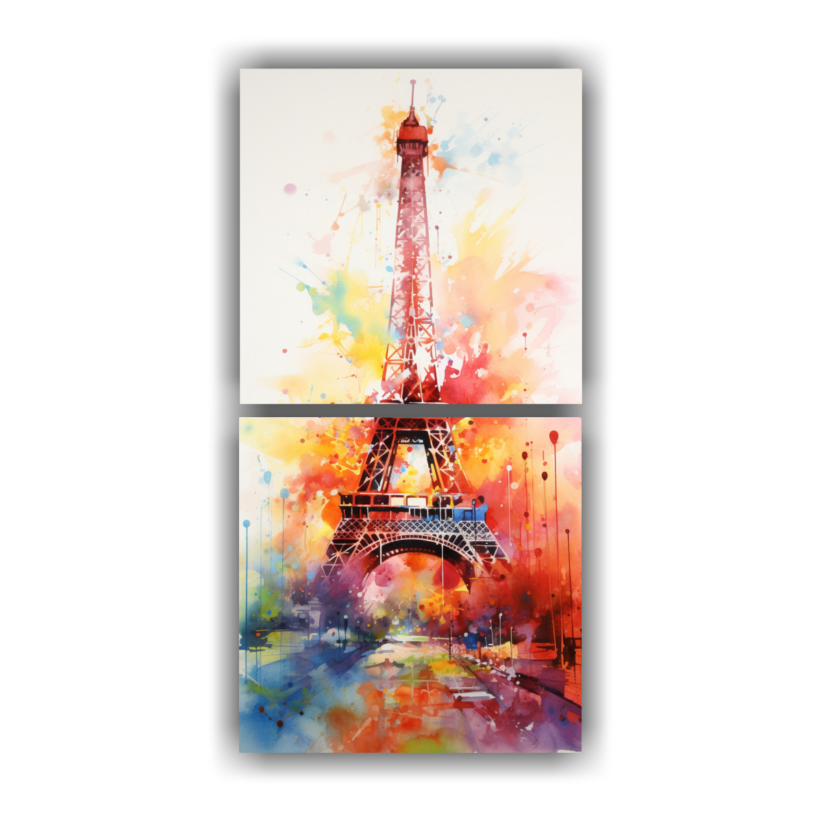 PINTURAS DECORATIVAS DE LOS DOS CUADROS CON TEMA 40X80 CM - 1