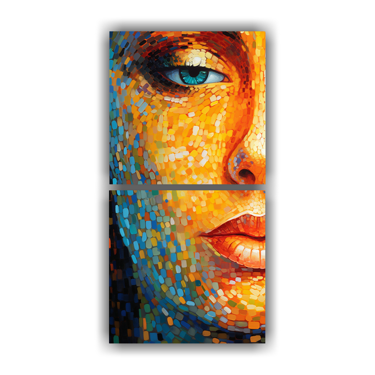 CUADRO DECORATIVO MINIMALISTA ABSTRACTO FUSIÓN 20X40 CM - 1