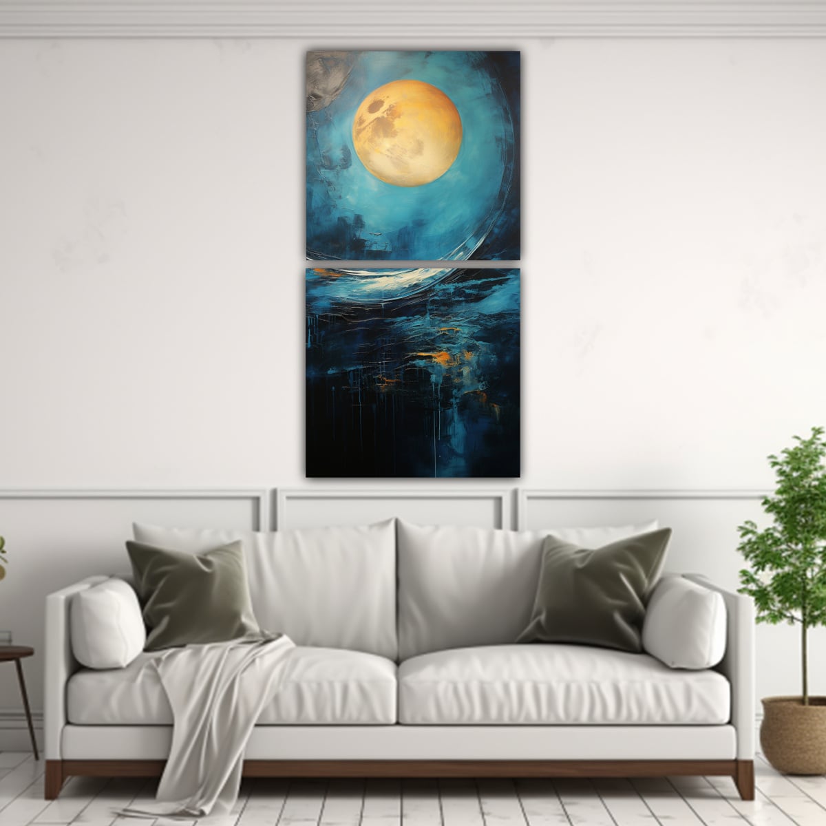 VENTA DE PINTURAS DECORATIVAS ABSTRACTAS DE 40X80 CM - 2