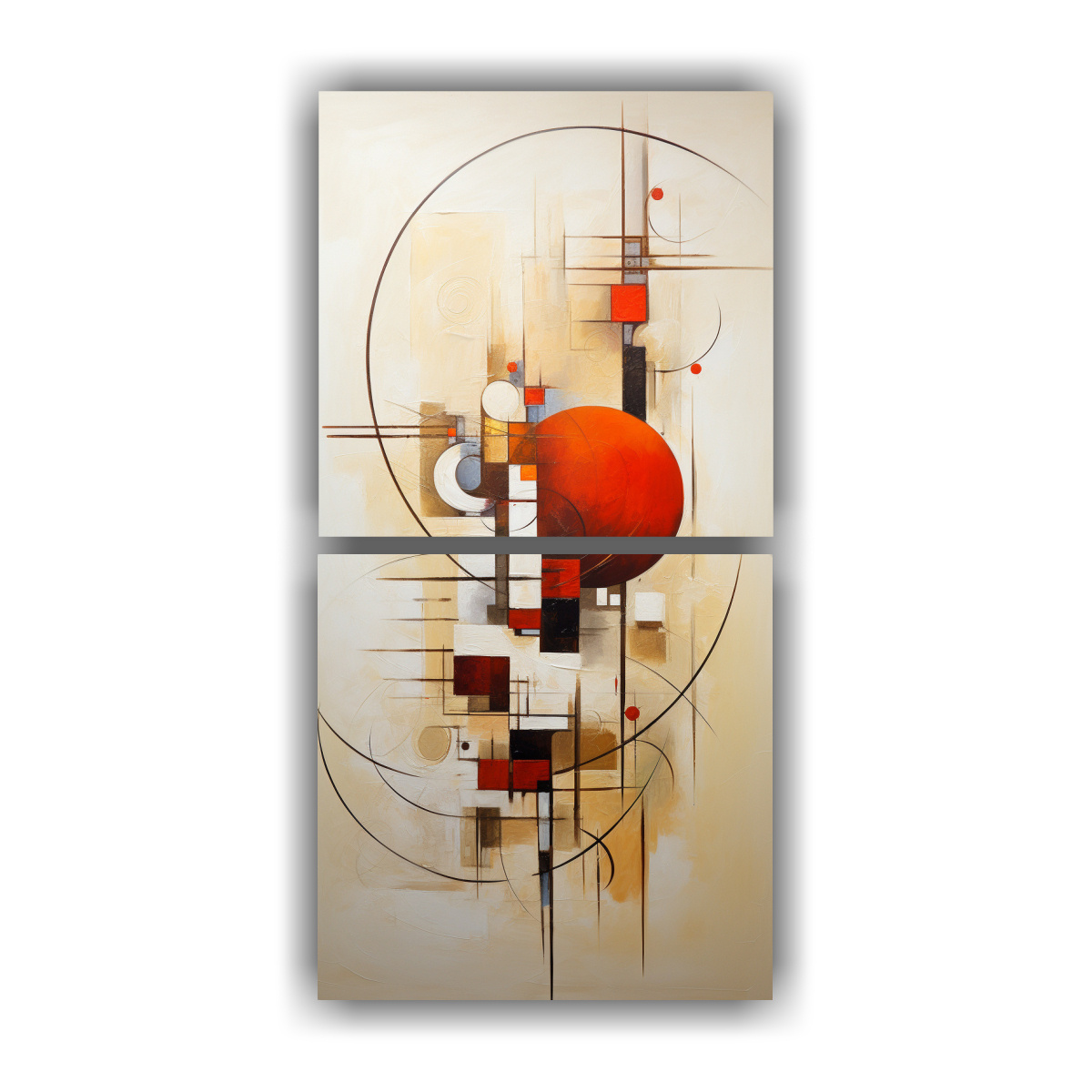 PRIMER CUADRO ABSTRACTO LLENO DE COLOR 30X60 CM - 1