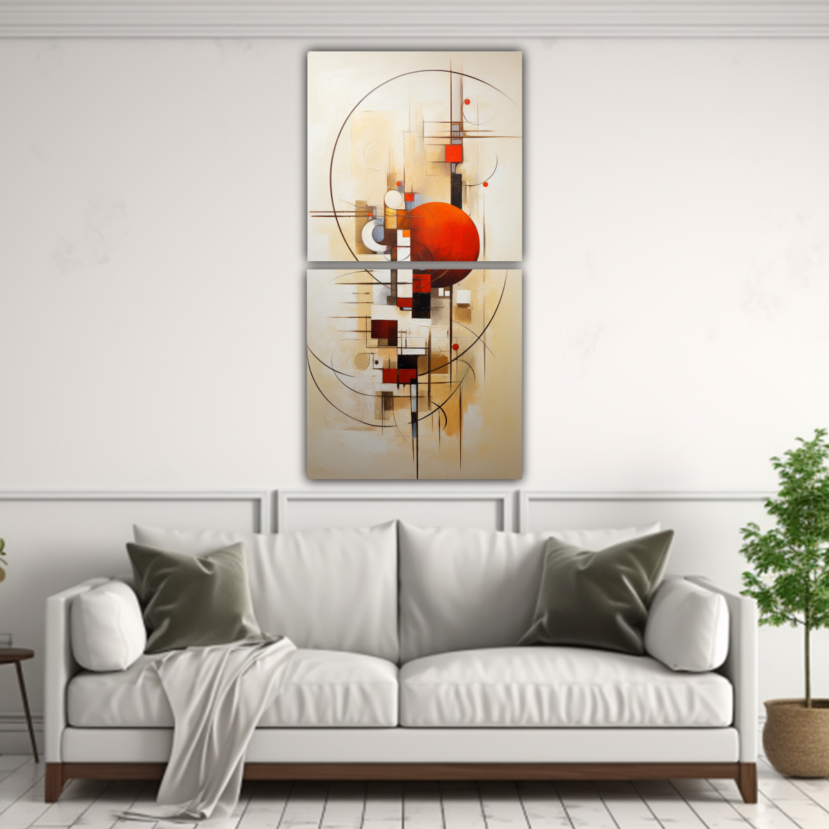 PRIMER CUADRO ABSTRACTO LLENO DE COLOR 30X60 CM - 2