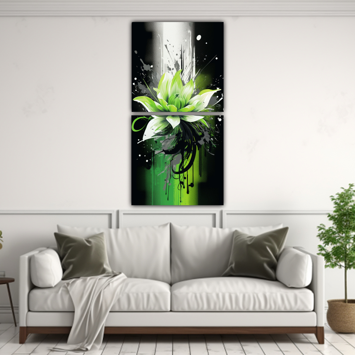 ARTE DE PARED NEONOIR EN TELA CANVAS, ESTILO 50X100 CM - 2
