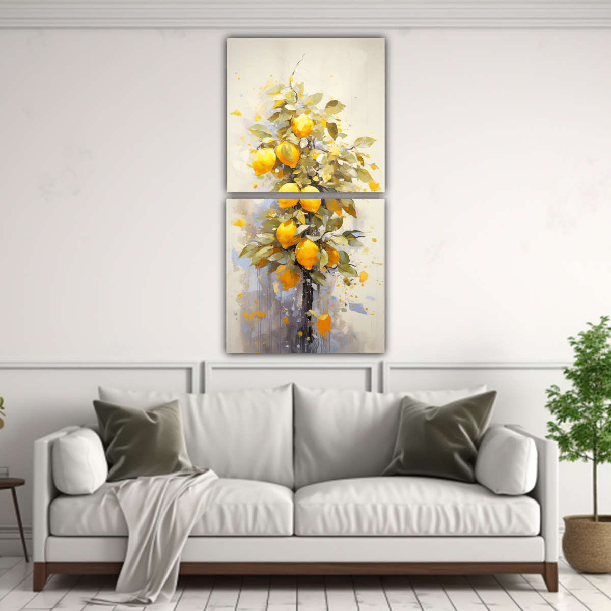 REGALO ARTES HERMOSO: CUADRO ABSTRACTO ÁRBOL DE 40X80 CM - 2