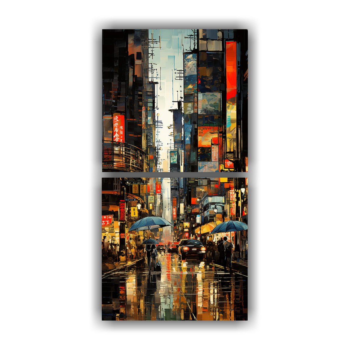 CUADROS CUADRO COMPOSICIÓN DINÁMICA TOK OCUPADO 30X60 CM - 1