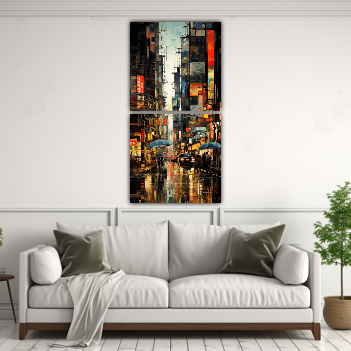 CUADROS CUADRO COMPOSICIÓN DINÁMICA TOK OCUPADO 30X60 CM - 2