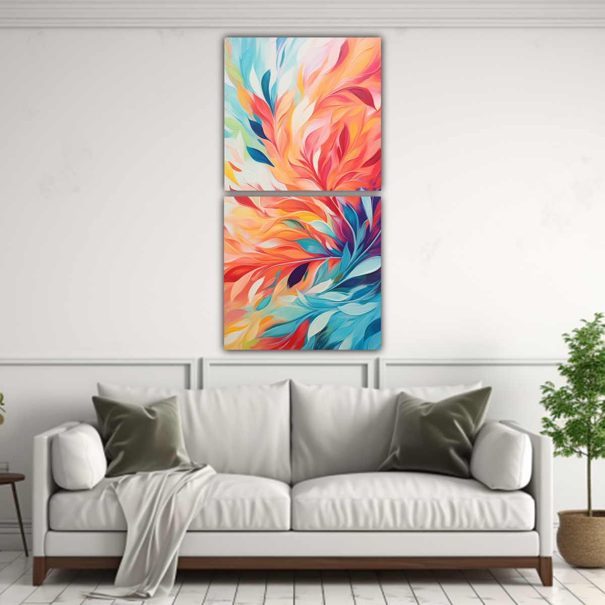 CUADROS DECORATIVOS CON PATRONES ABSTRACTOS Y 80X160 CM - 2