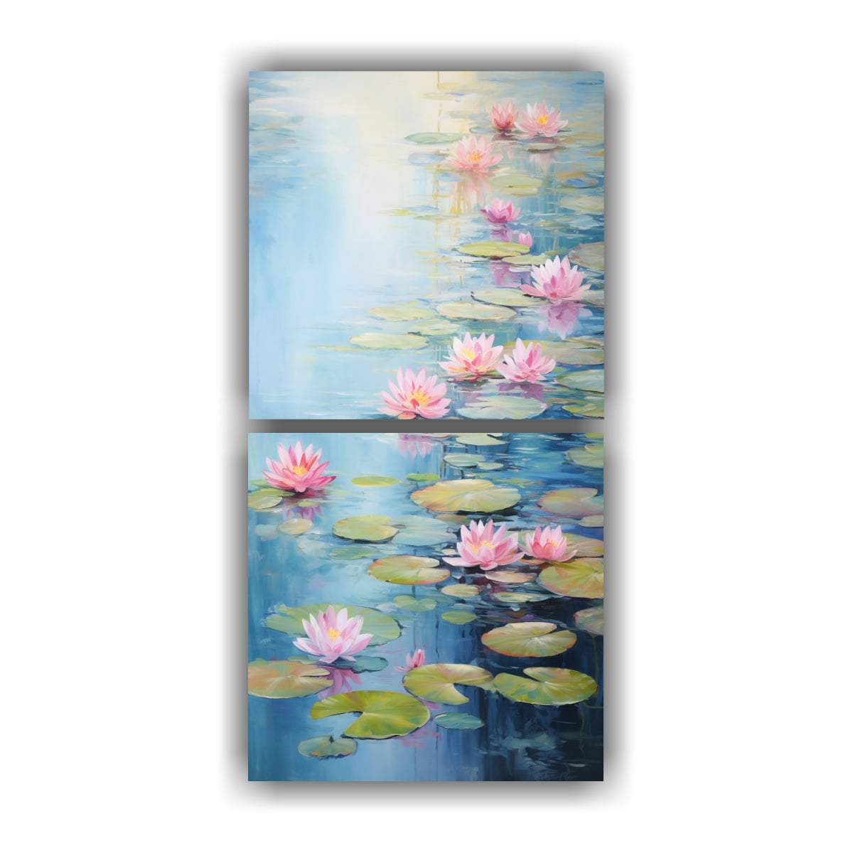 DOS PINTURAS DE DECORACIÓN DE BELLAS ARTES 20X40 CM - 1