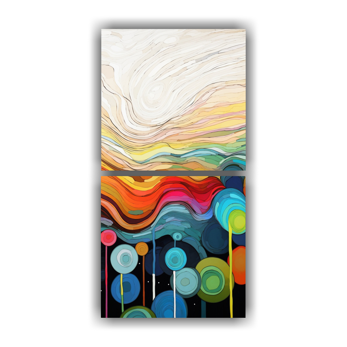 CUADROS DE DECORACIÓN CON COLORES VIBRANTES 80X160 CM - 1