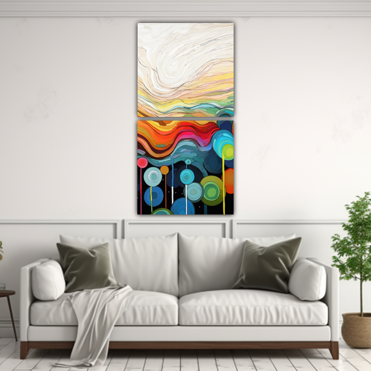 CUADROS DE DECORACIÓN CON COLORES VIBRANTES 80X160 CM - 2