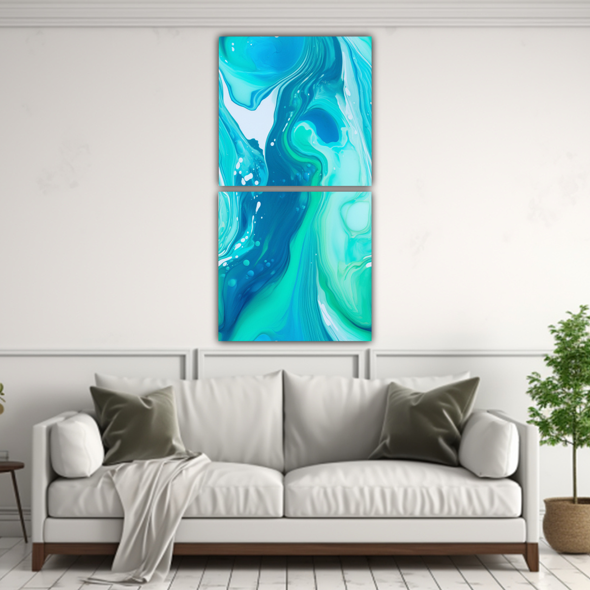 PINTURA DE DECORACIÓN DE ARTE MODERNO CON 50X100 CM - 2