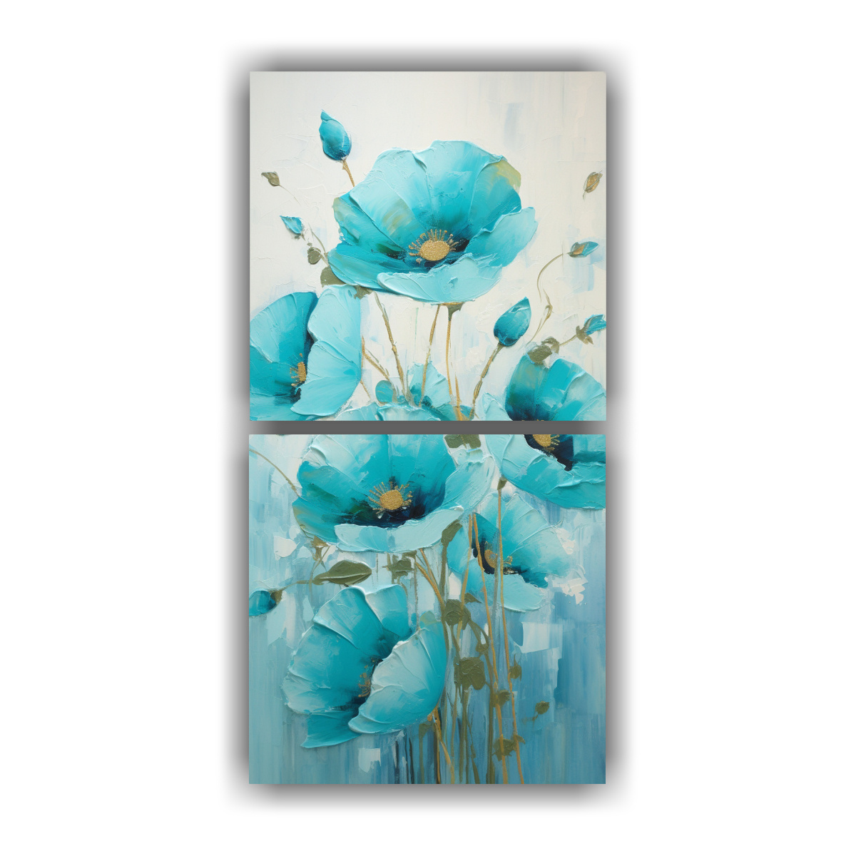 CUADRO DECORATIVO MODERNO CON AMAPOLAS EN 70X140 CM - 1