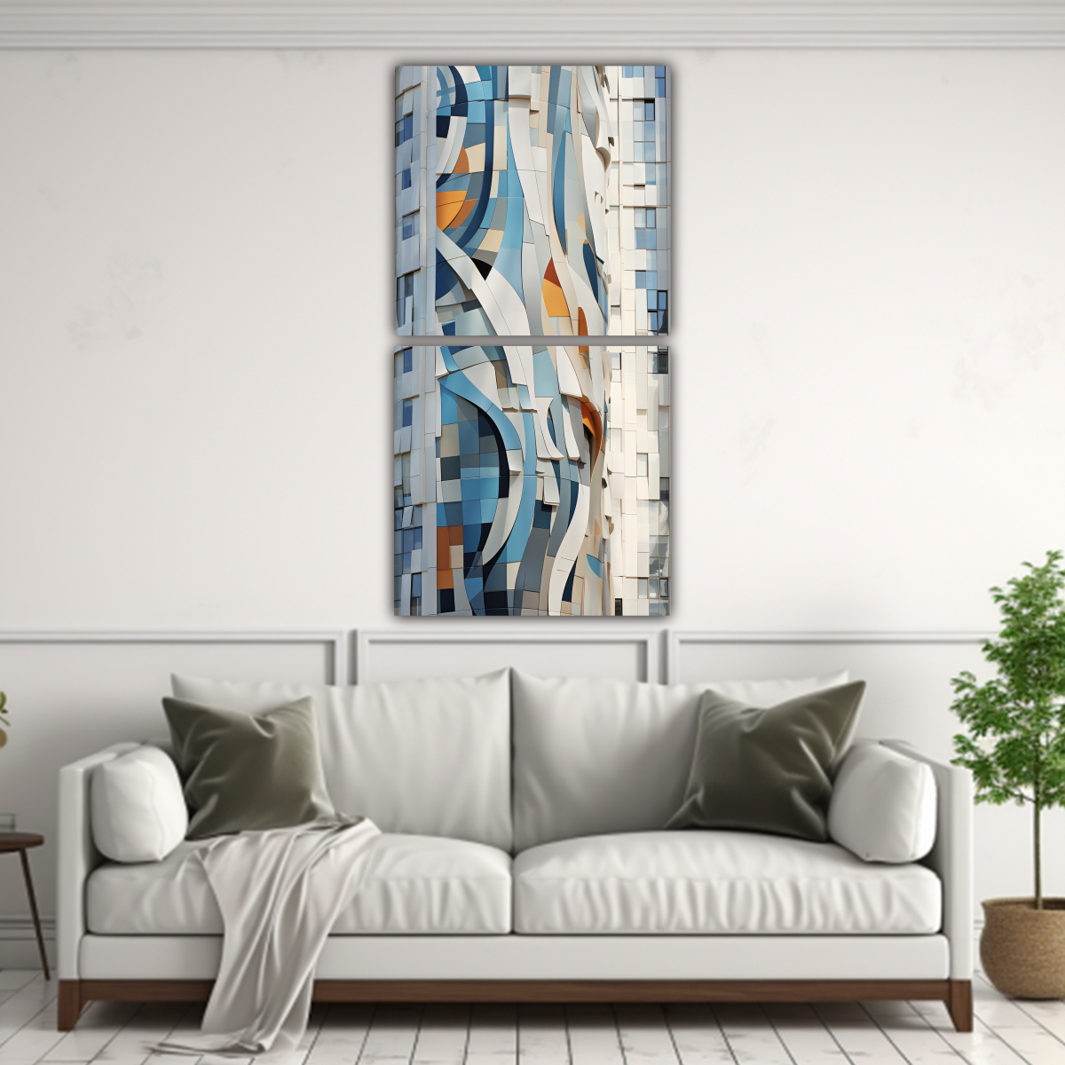 COMPOSICIÓN ORIGINAL DE MOSAICO ESTILO MODERNO 80X160 CM - 2