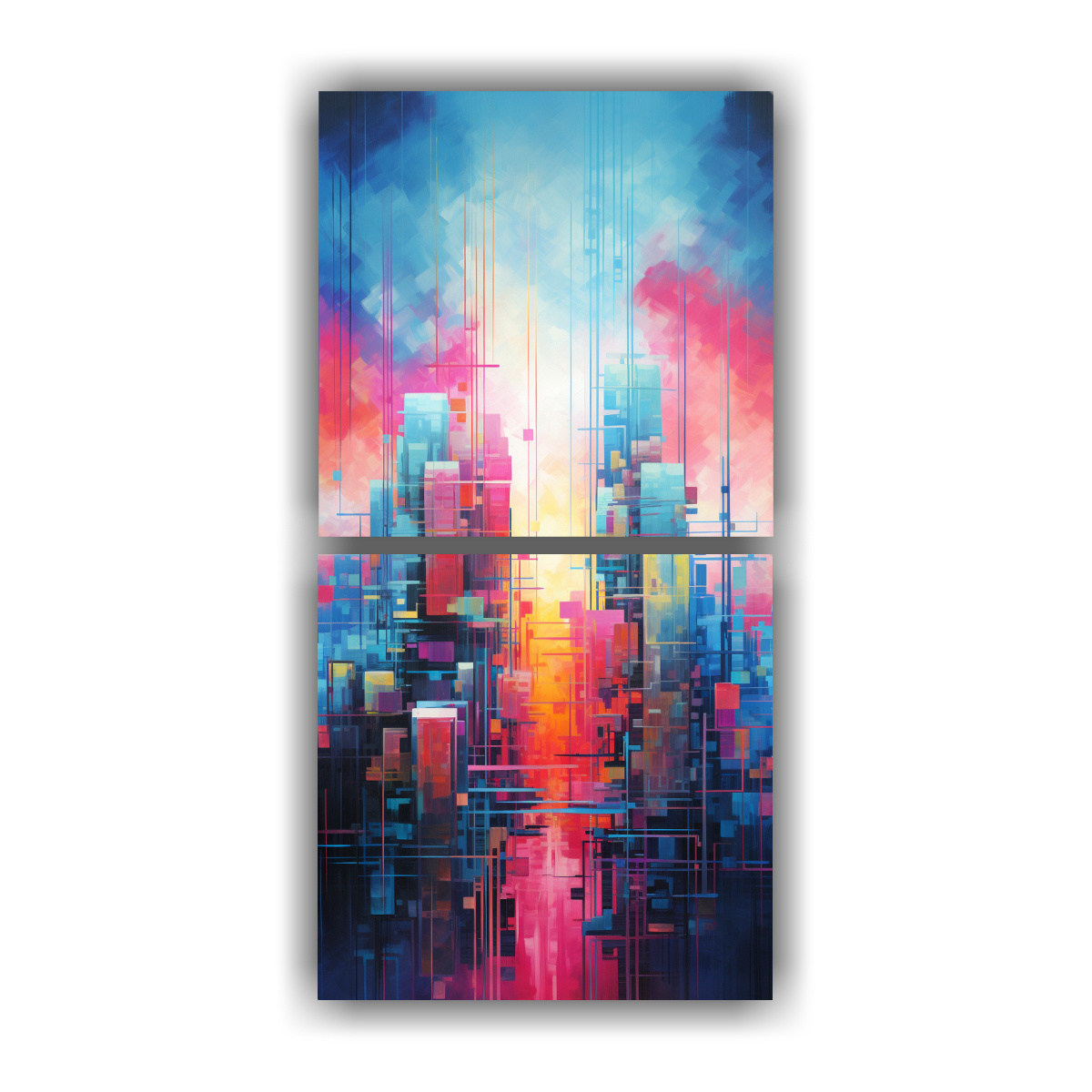 PINTURAS DECORATIVAS DE COMPOSICIÓN ELEGANTE EN 80X160 CM - 1