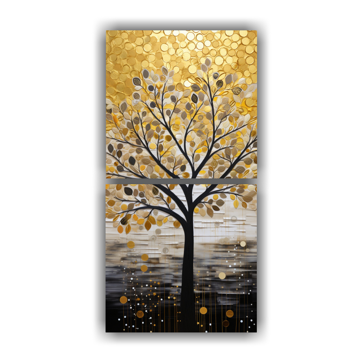 PINTURA FOTOGRÁFICA DURADERA DE ÁRBOL EN BLANCO 70X140 CM - 1