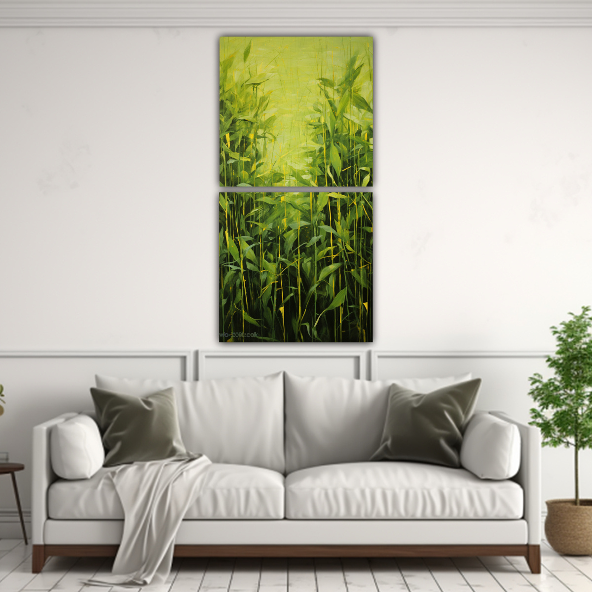 CUADROS ABSTRACTOS DE PINTURA AL ÓLEO DETALLADA 60X120 CM - 2