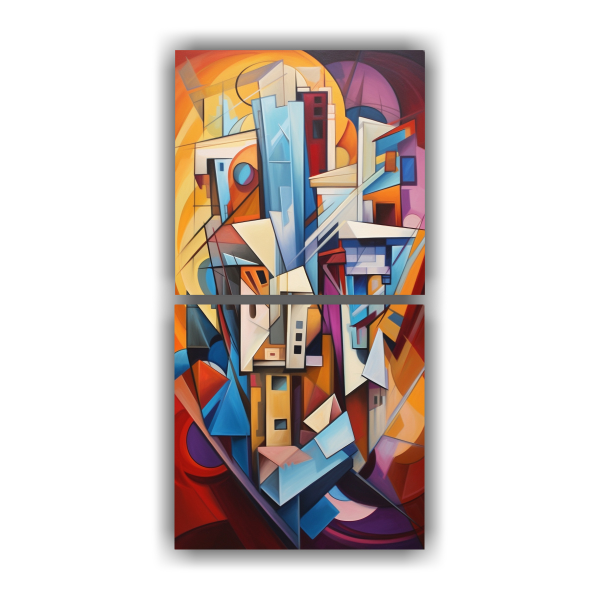 DOS CUADROS DE LIENZO VINTAGE DE ARTE POP 70X140 CM - 1