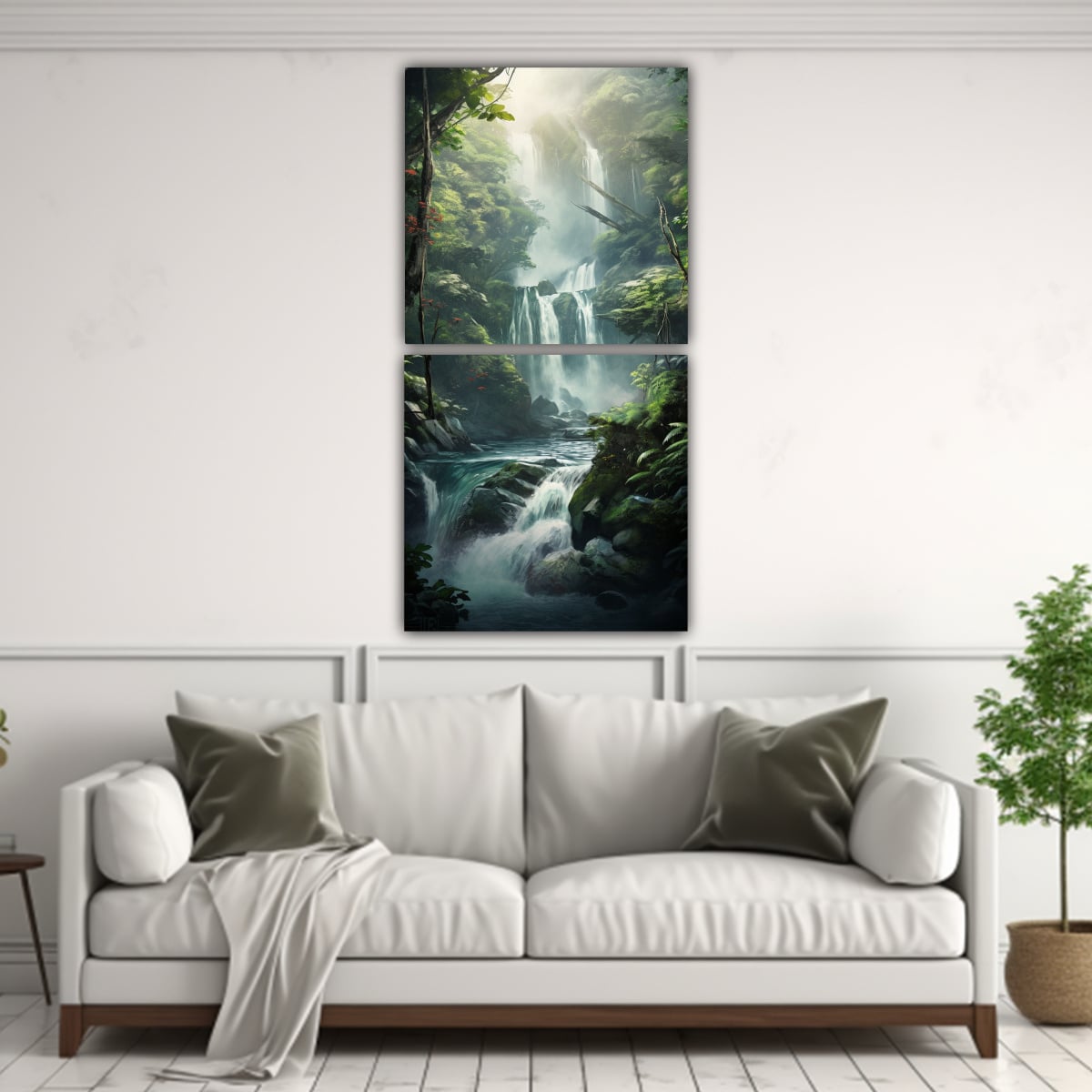 CUADROS DE CASCADAS EN UN PARAÍSO AMAZÓNICO 30X60 CM - 2