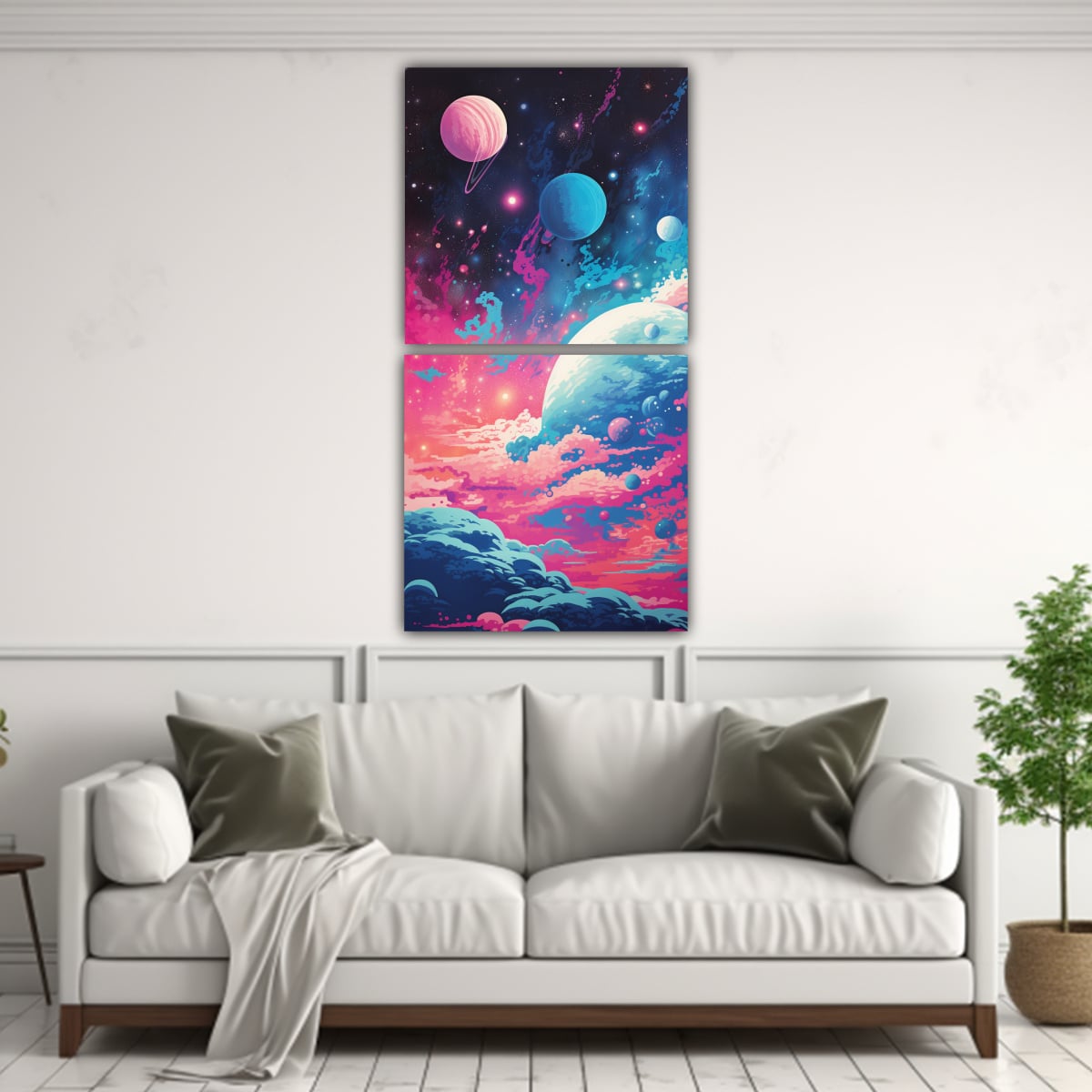 PINTURAS DECORATIVAS CON DISEÑO DE BELLEZA EN 80X160 CM - 2