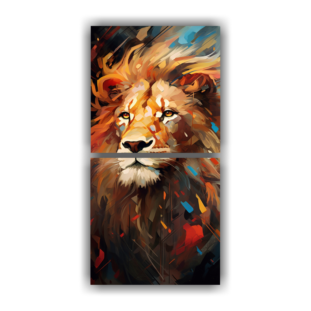CUADROS ABSTRACTOS DE ANIMALES EN TELA PARA 40X80 CM - 1