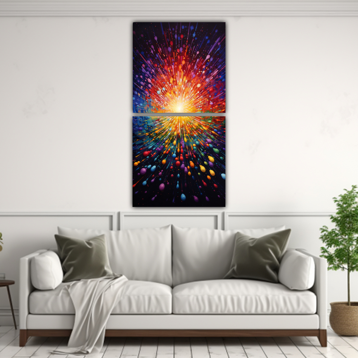 2 EXPRESIÓN FLORAL LA ABSTRACCIÓN CÓSMICA DE 40X80 CM - 2