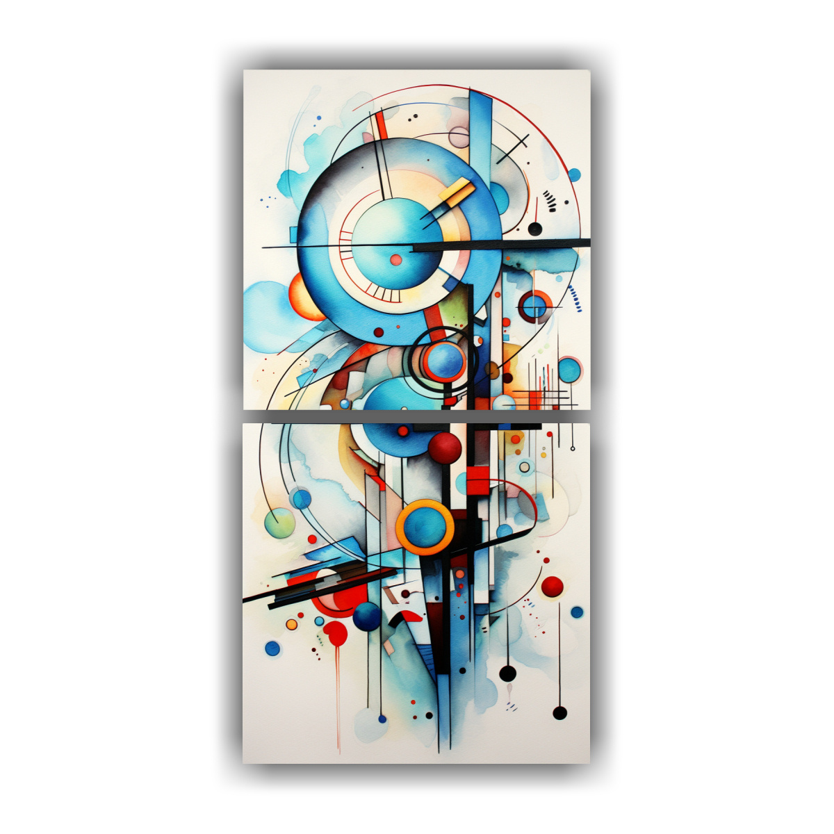 ARTES DE PARED TELA CANVAS ESCENA ACUARELAS 20X40 CM - 1