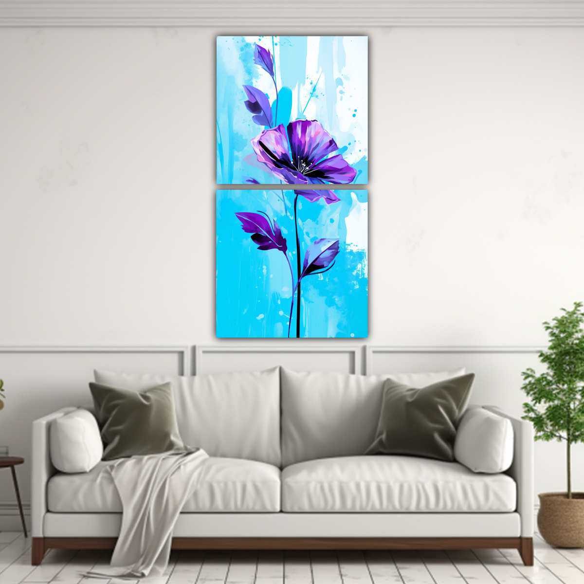 PINTURAS DECORATIVAS INSPIRADAS EN EL ARTE FINO 40X80 CM - 2