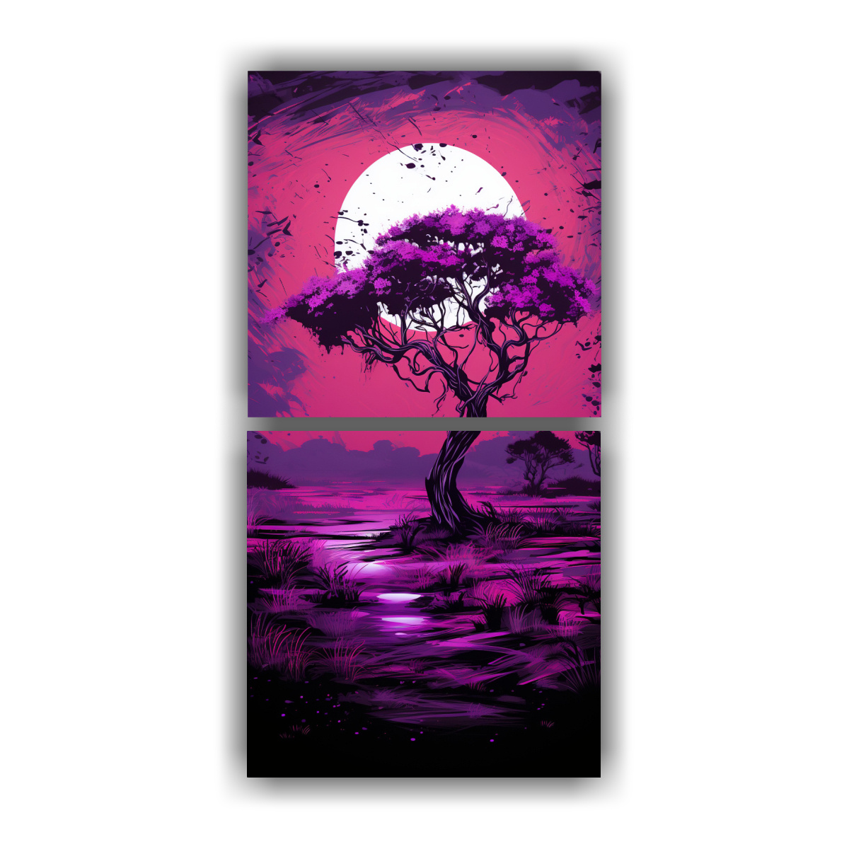 LIENZO DE TELA: COMPOSICIÓN EQUILIBRADA DE 60X120 CM - 1