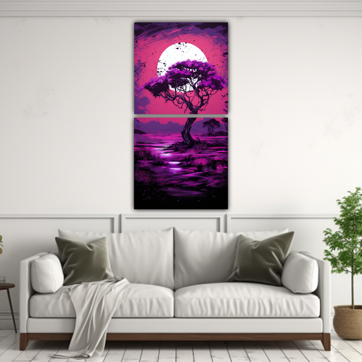 LIENZO DE TELA: COMPOSICIÓN EQUILIBRADA DE 60X120 CM - 2
