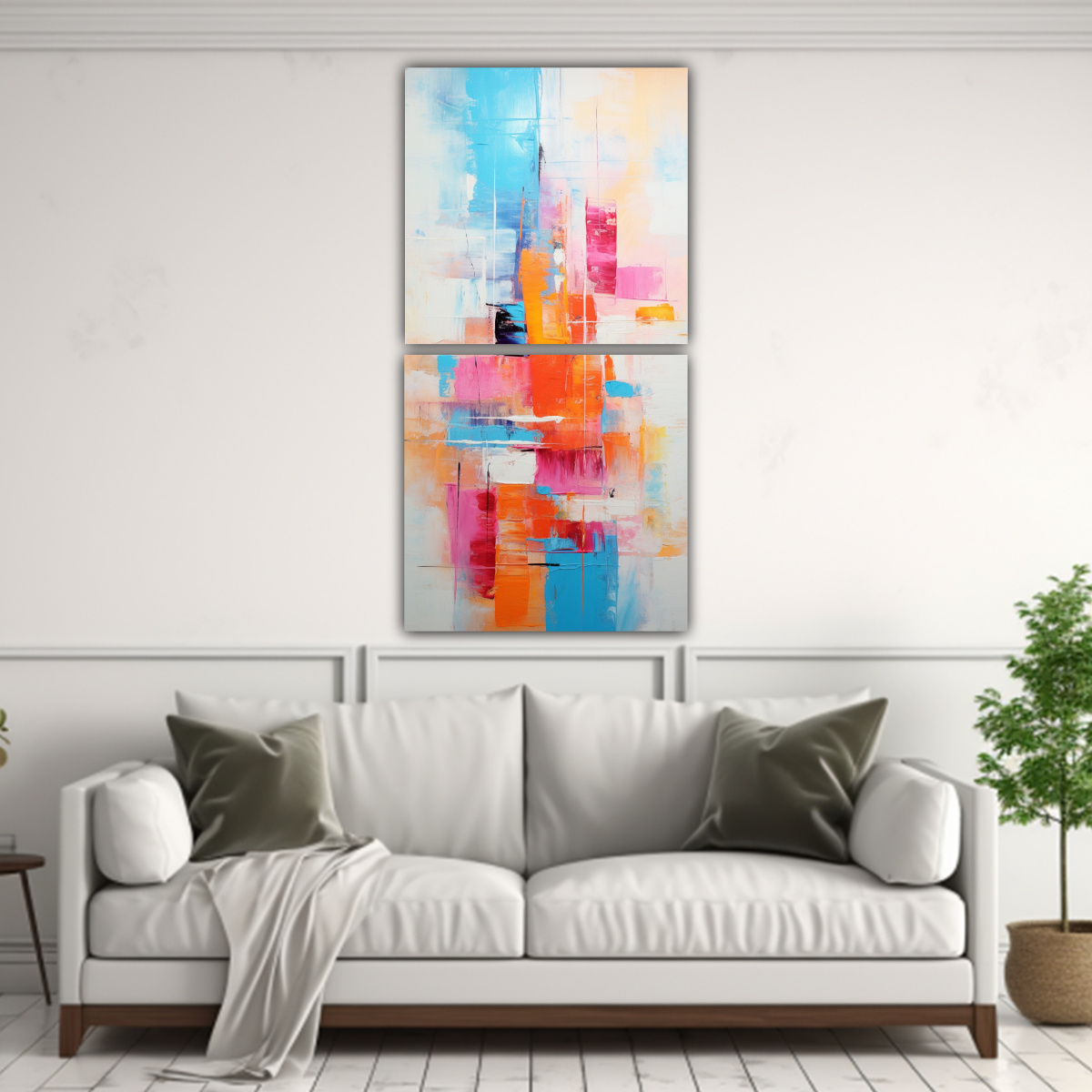 CUADRO ESTILO GALERÍA ARTE POP ABSTRACTO PARA 20X40 CM - 2